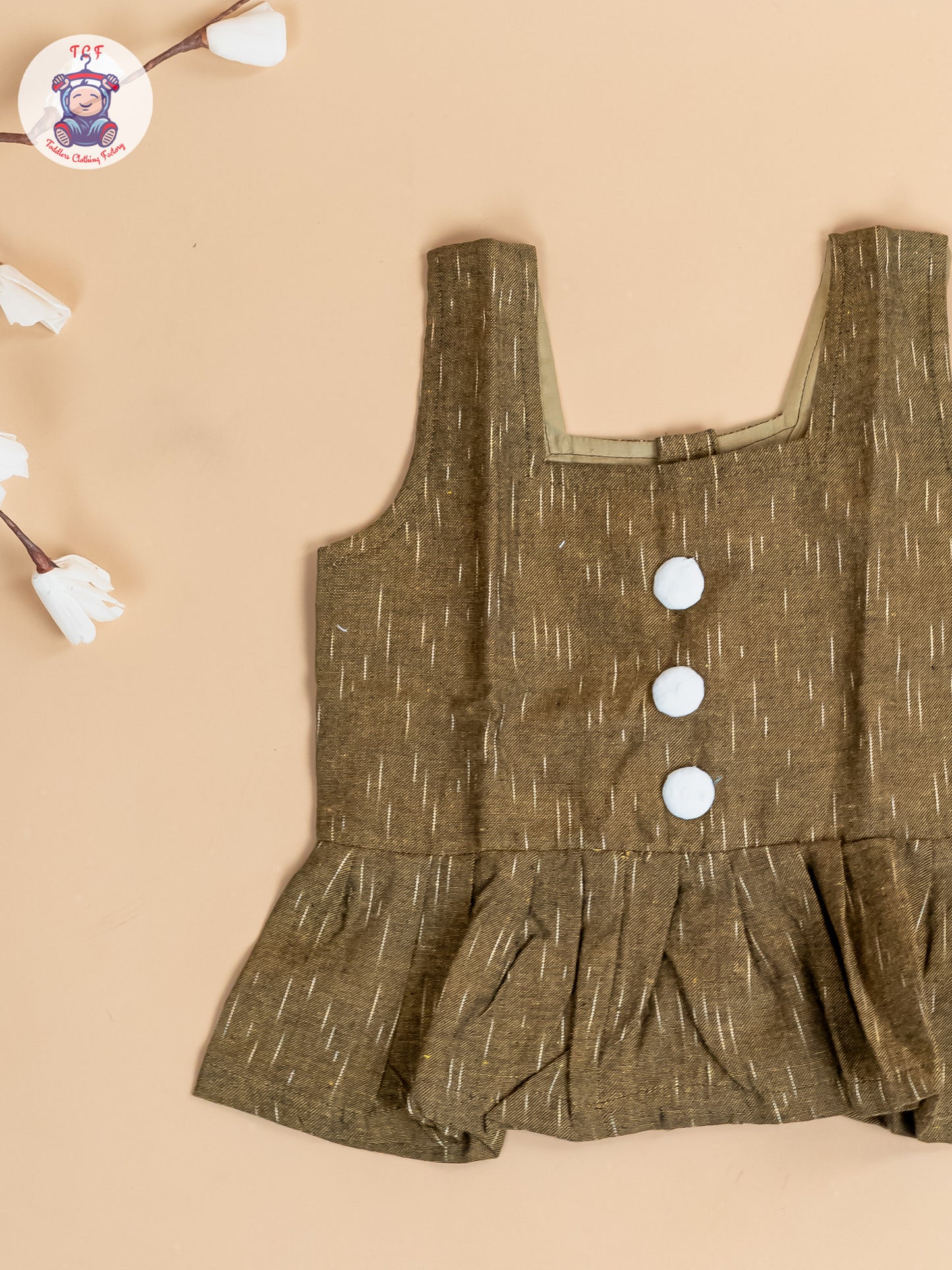 Light Green - Girls Readymade Ikat Co-ords Sets