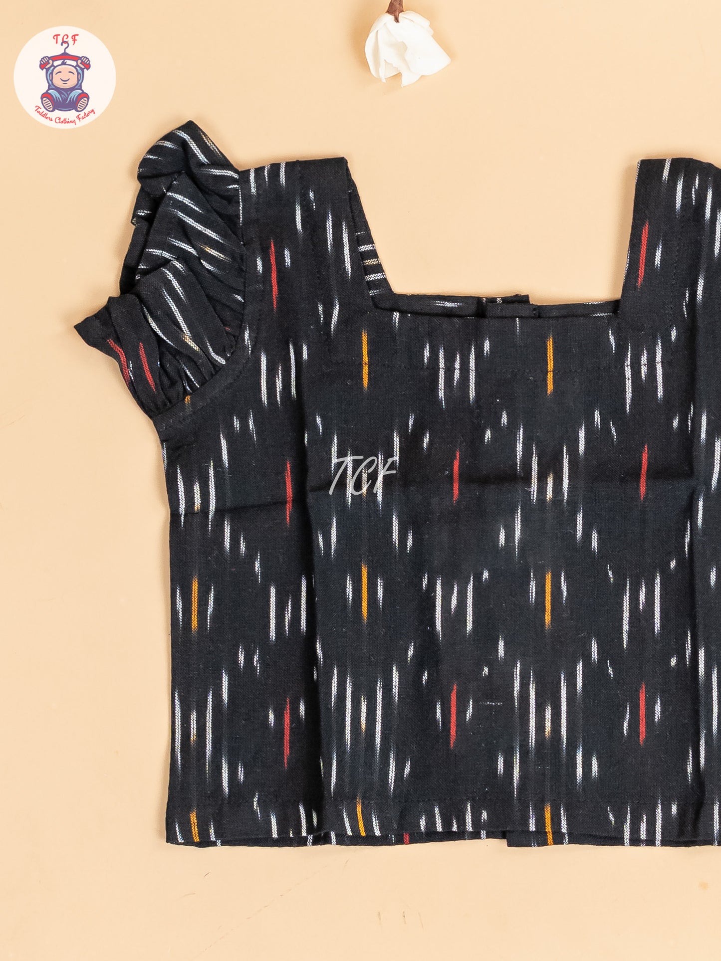 Black - Girls Readymade Ikat Co-ords Sets