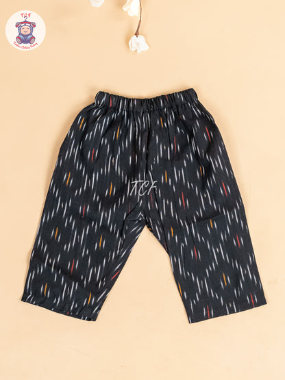 Black - Girls Readymade Ikat Co-ords Sets