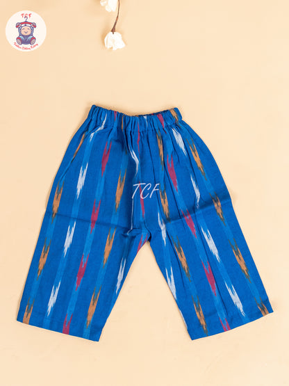 Royal Blue - Girls Readymade Ikat Pyjama Sets