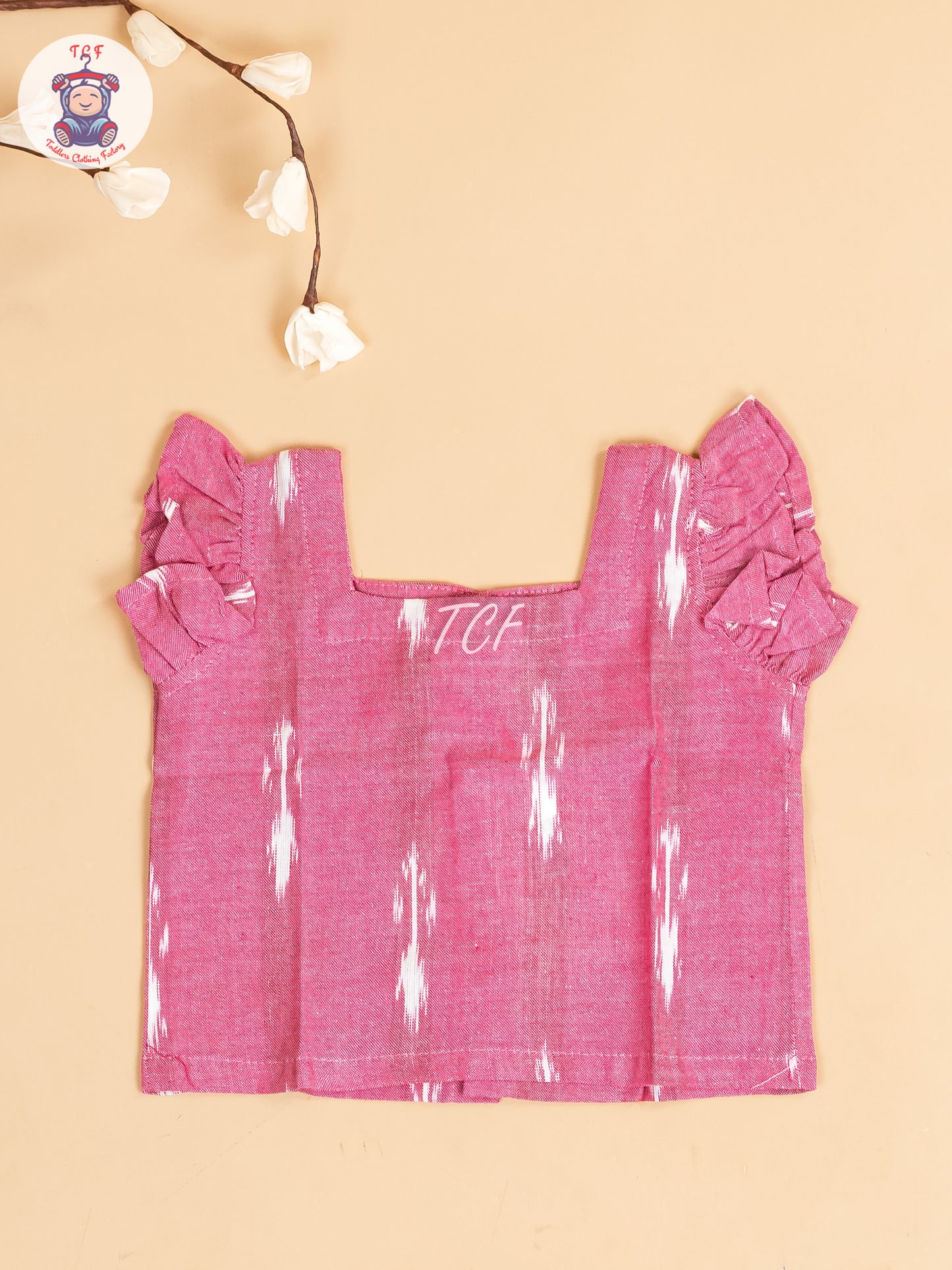 Pink - Girls Readymade Ikat Pyjama Sets
