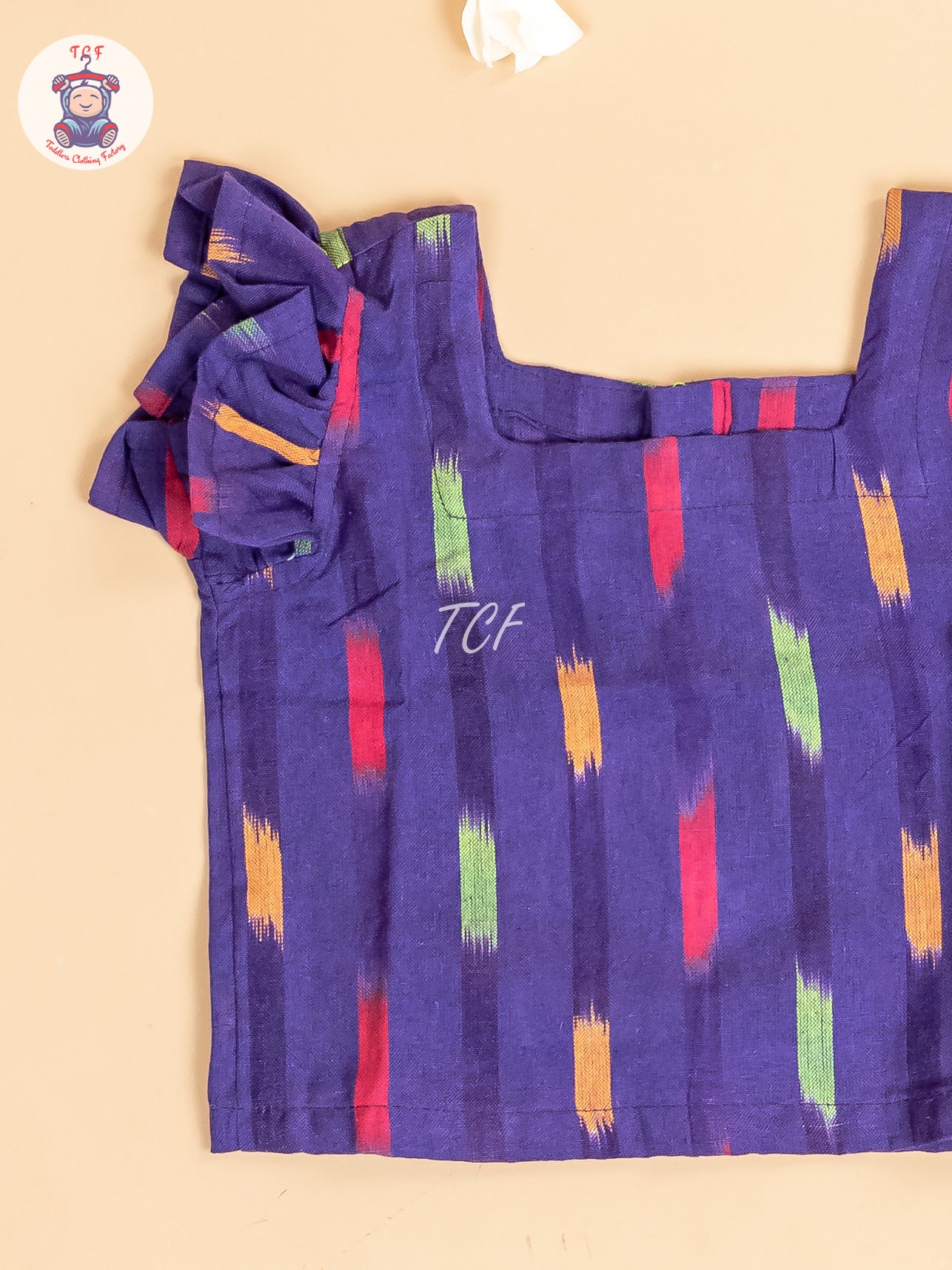 Purple - Girls Readymade Ikat Pyjama Sets