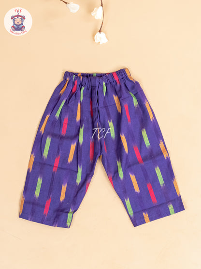 Purple - Girls Readymade Ikat Pyjama Sets
