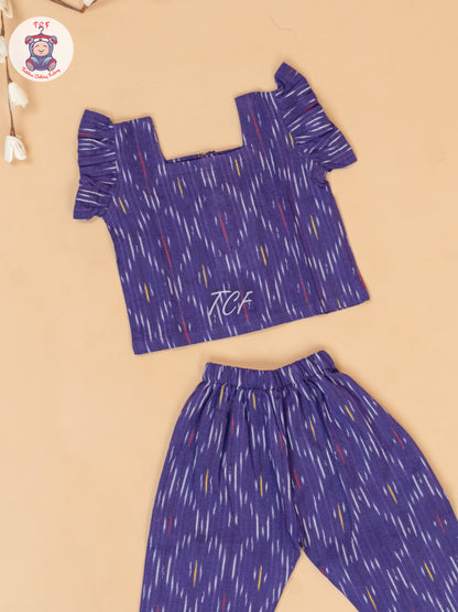 Violet - Girls Readymade Ikat Pyjama Sets