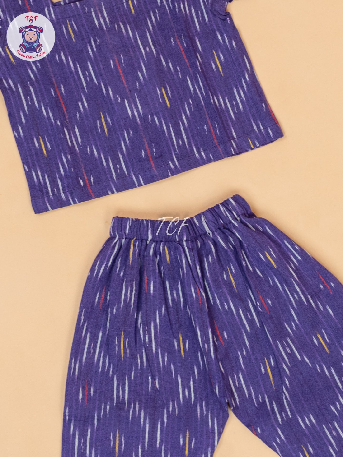 Violet - Girls Readymade Ikat Pyjama Sets