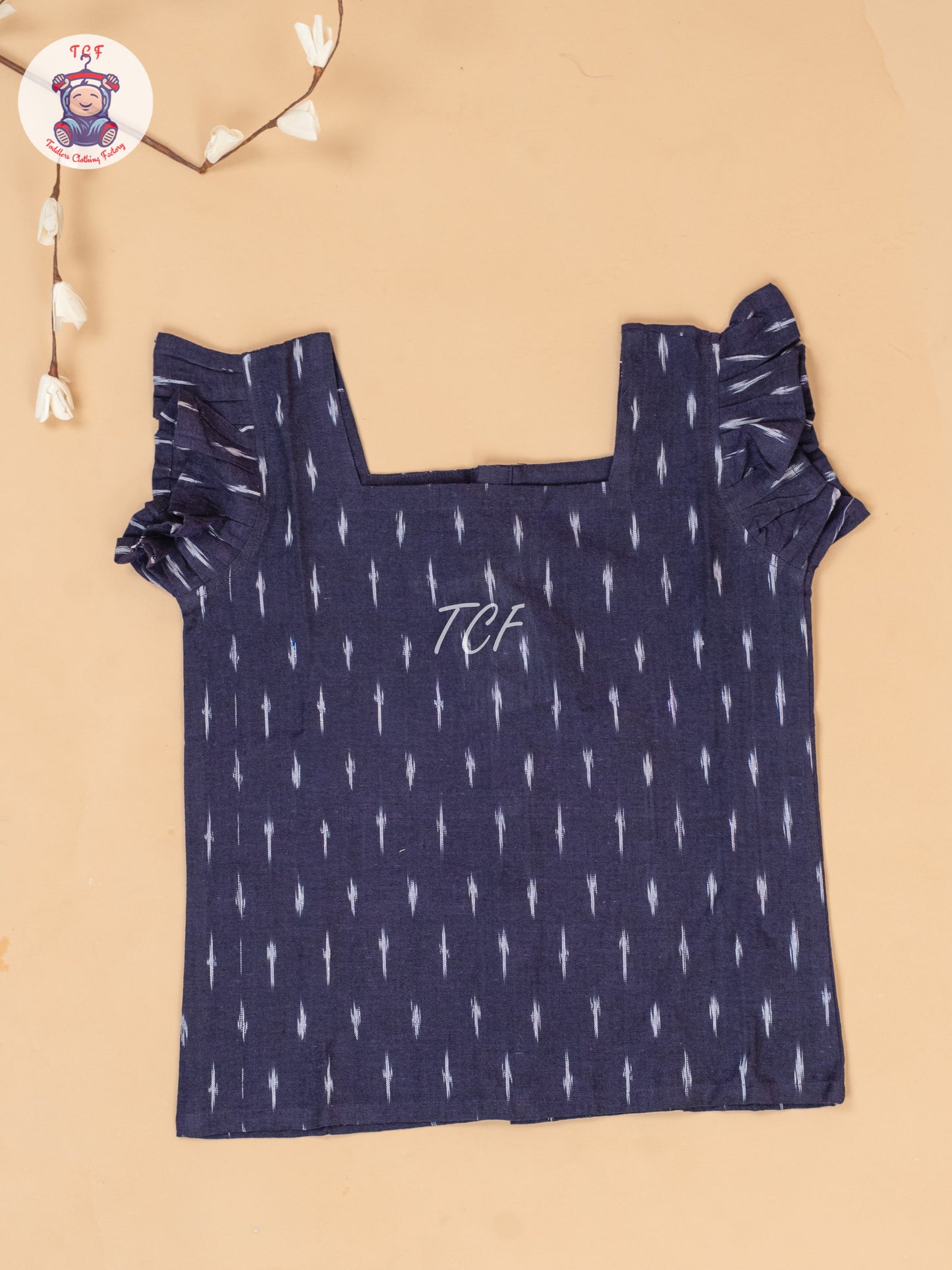 Purple & White - Girls Readymade Ikat Co-ords Sets