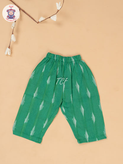 Green - Girls Readymade Ikat Pyjama Sets