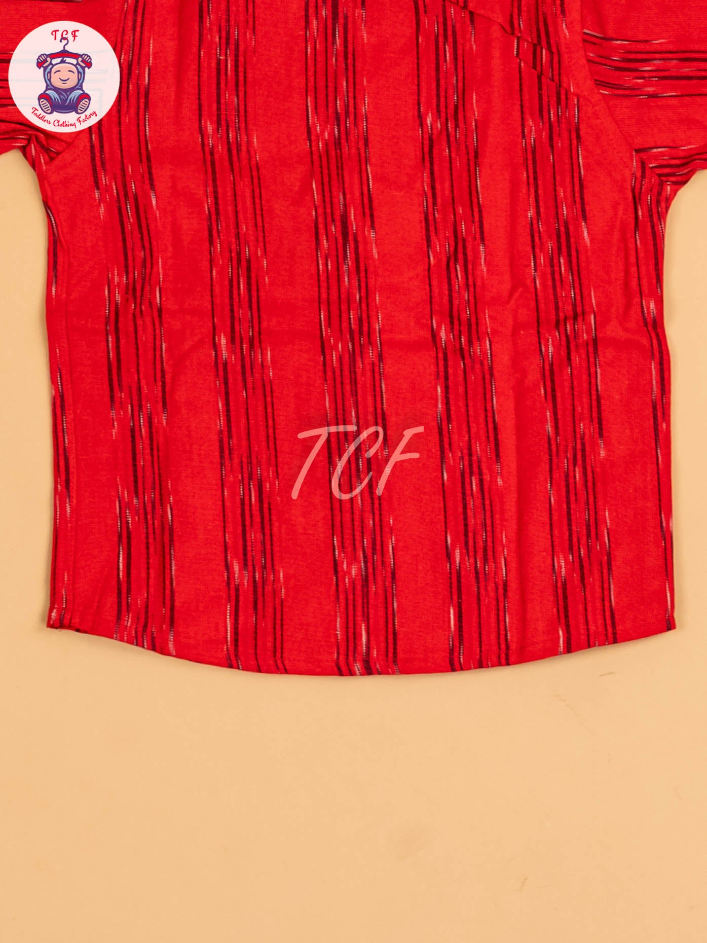 Red - Boys Readymade Ikat Shirt