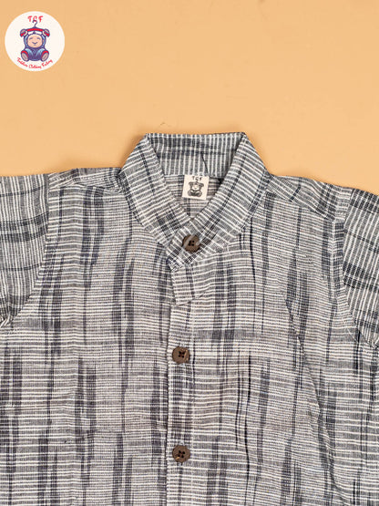 Grey - Boys Readymade Ikat Shirt