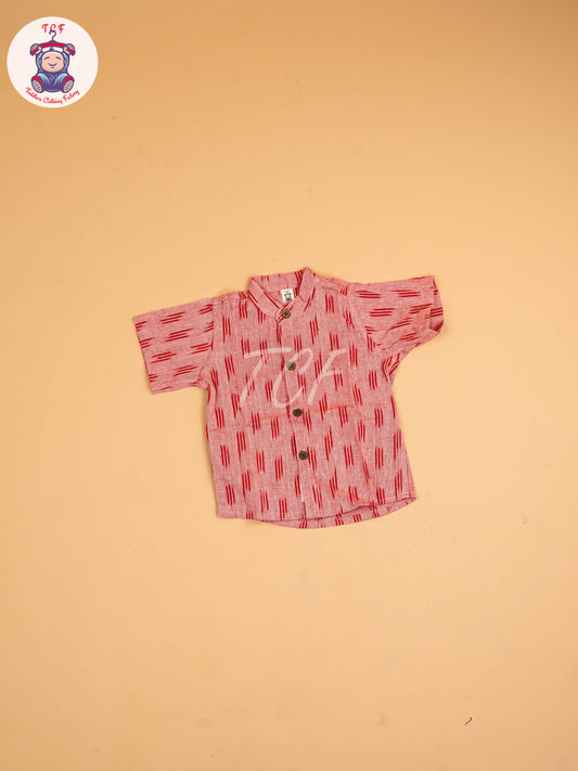 Brown - Boys Readymade Ikat Shirt