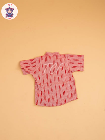 Brown - Boys Readymade Ikat Shirt