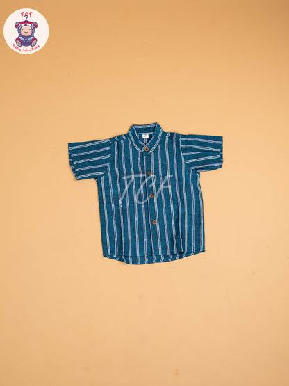 Blue - Boys Readymade Ikat Shirt