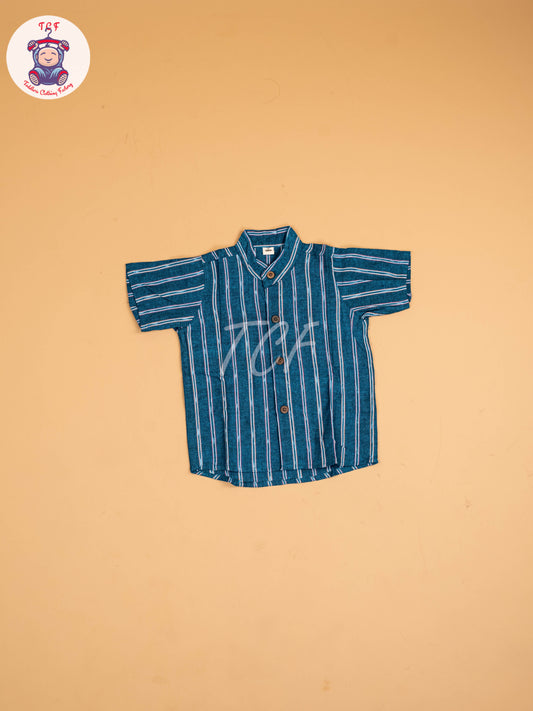 Blue - Boys Readymade Ikat Shirt