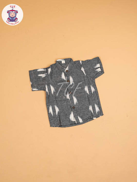 Grey - Boys Readymade Ikat Shirt