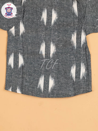Grey - Boys Readymade Ikat Shirt
