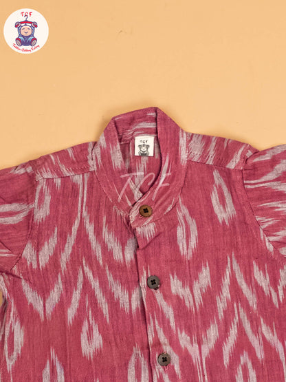 Pink - Boys Readymade Ikat Shirt