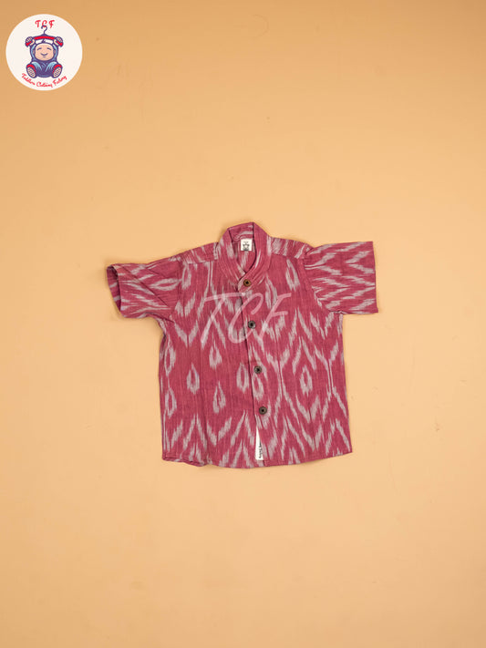 Pink - Boys Readymade Ikat Shirt