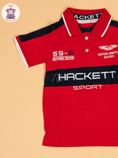 Red - Boys Readymade Collor T-Shirts