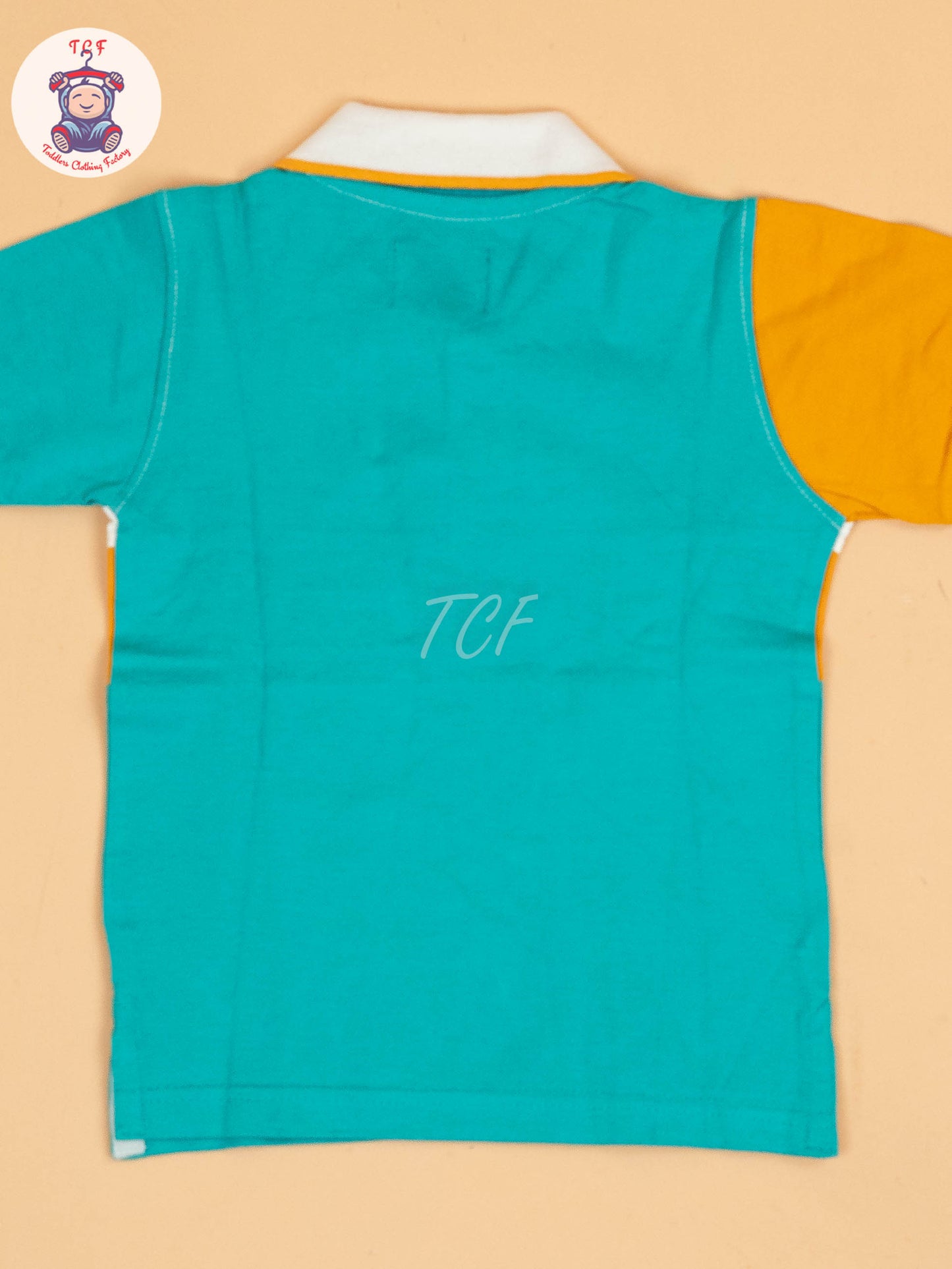 Green & White - Boys Readymade Collor T-Shirts