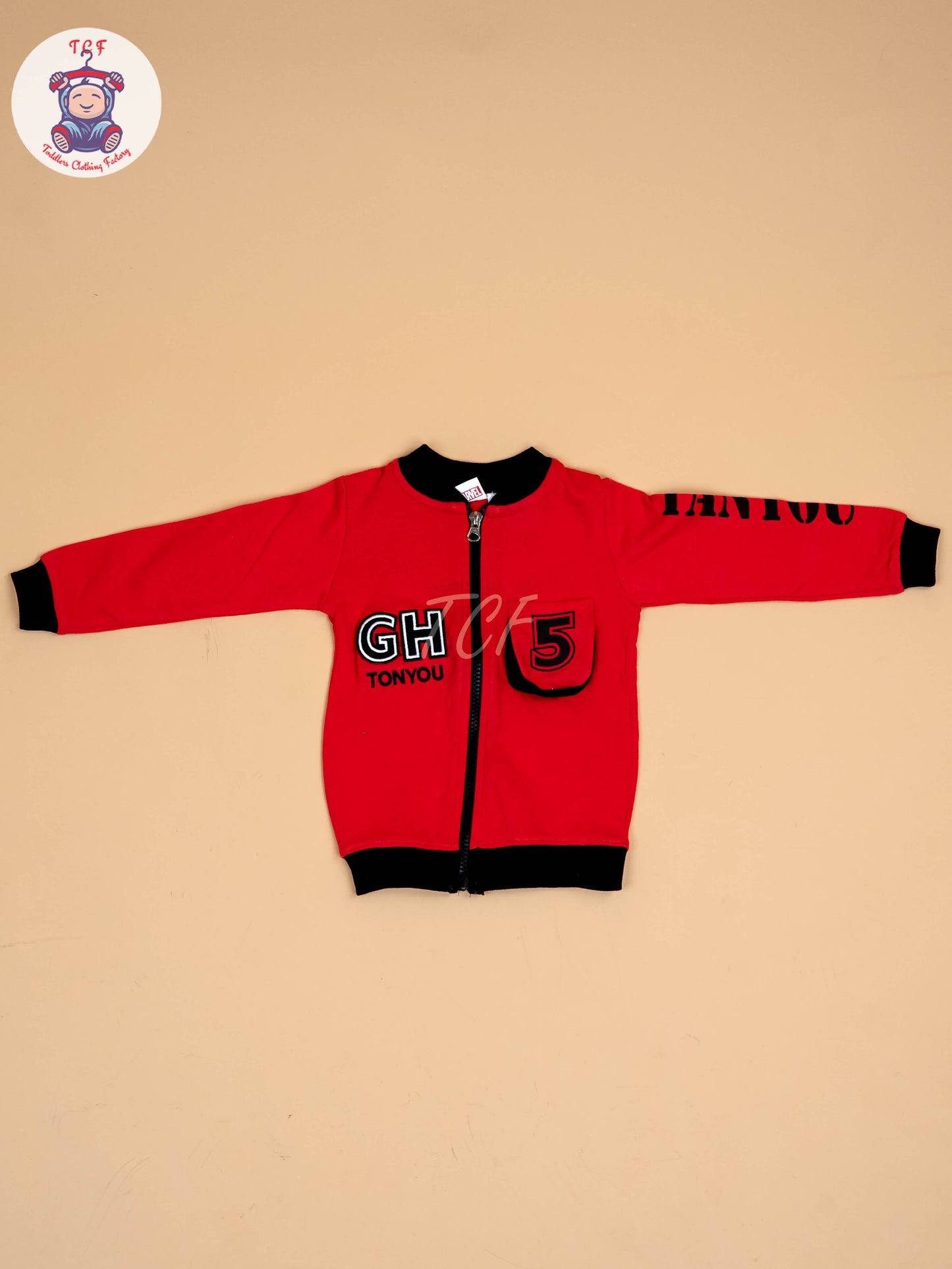 Red & Black Boys Joggers Sets