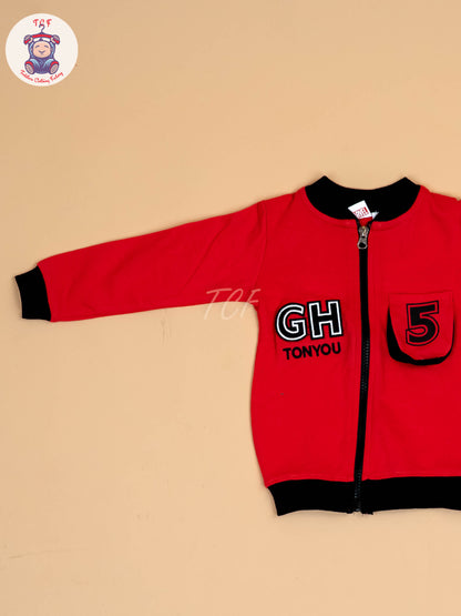 Red & Black Boys Joggers Sets