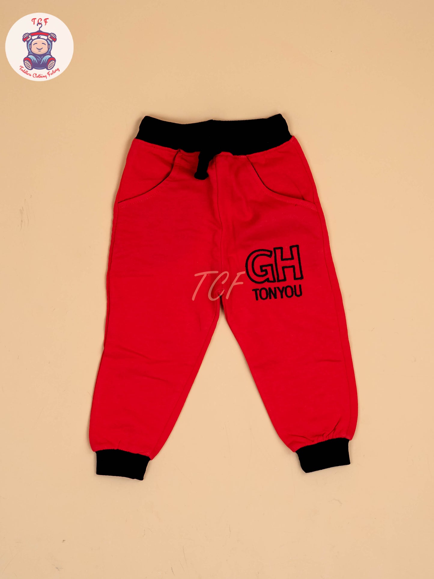 Red & Black Boys Joggers Sets