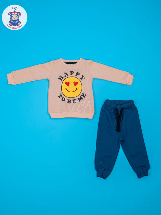 Cream & Blue - Boys Joggers Sets