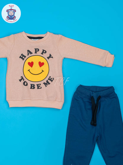Cream & Blue - Boys Joggers Sets