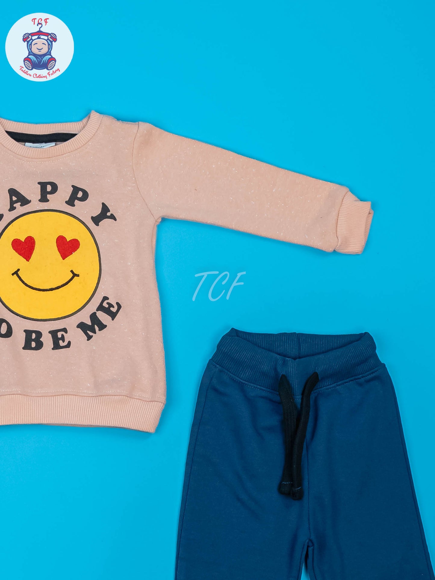 Cream & Blue - Boys Joggers Sets