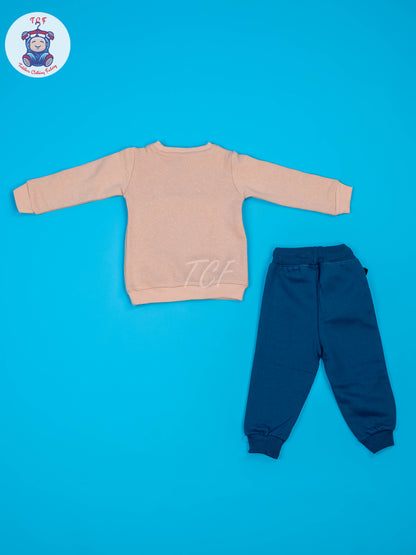 Cream & Blue - Boys Joggers Sets