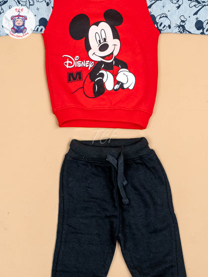 Red & Black - OVS Micky Jogger set