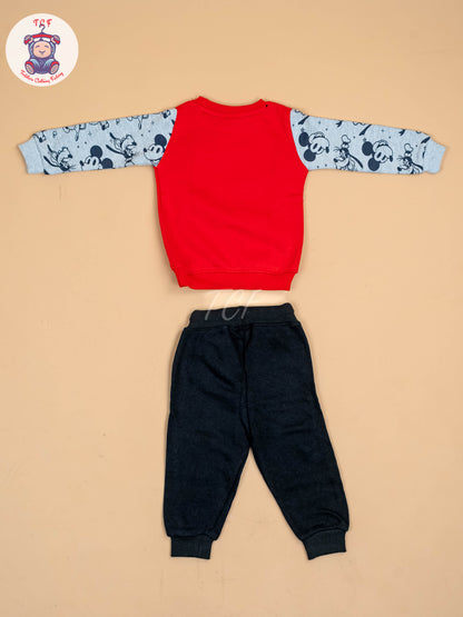 Red & Black - OVS Micky Jogger set