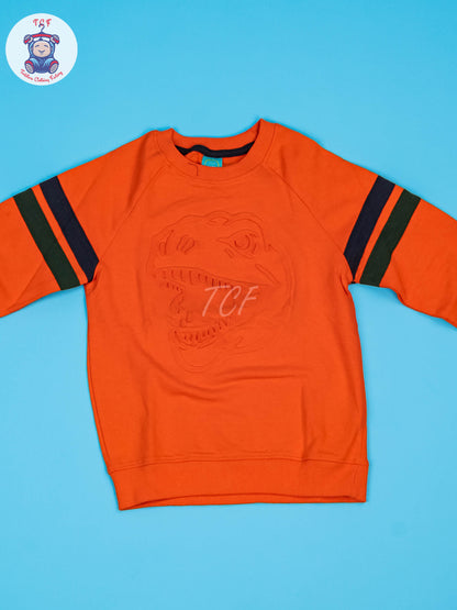 Orange - Boys Dino Sweatshirt