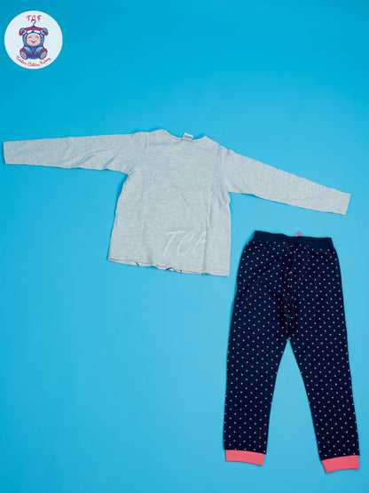 Grey & Blue - Girls Night Wear