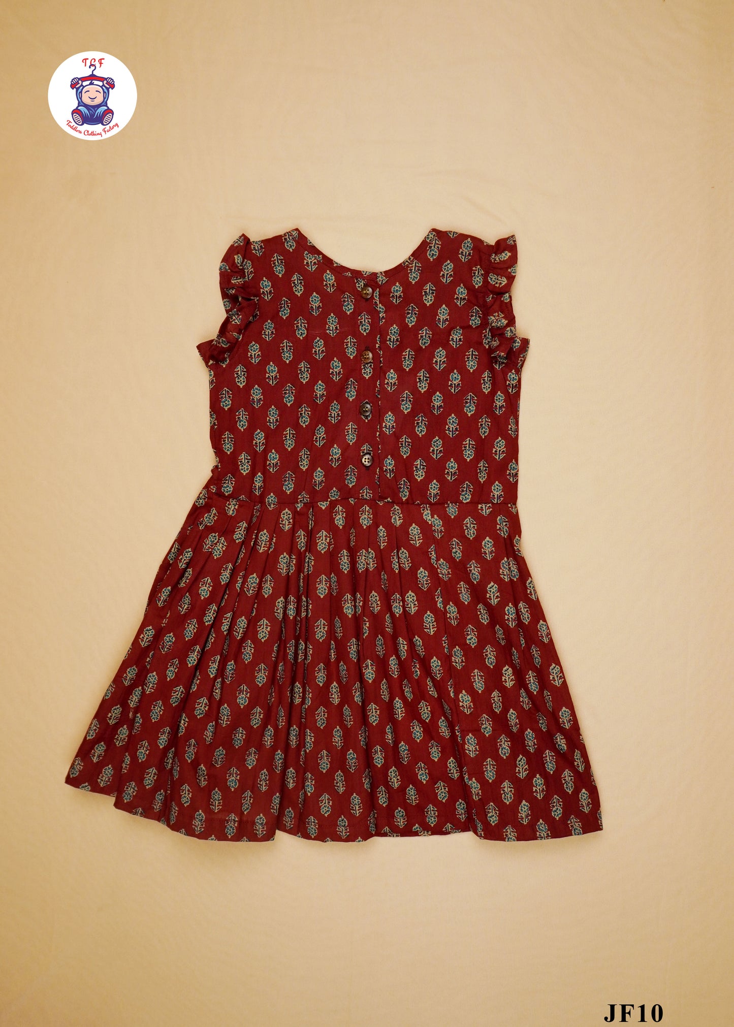 Maroon -  Girls Readymade Jaipuri Frocks