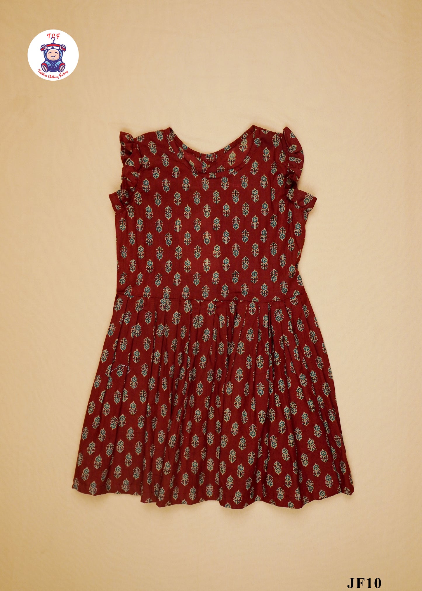 Maroon -  Girls Readymade Jaipuri Frocks