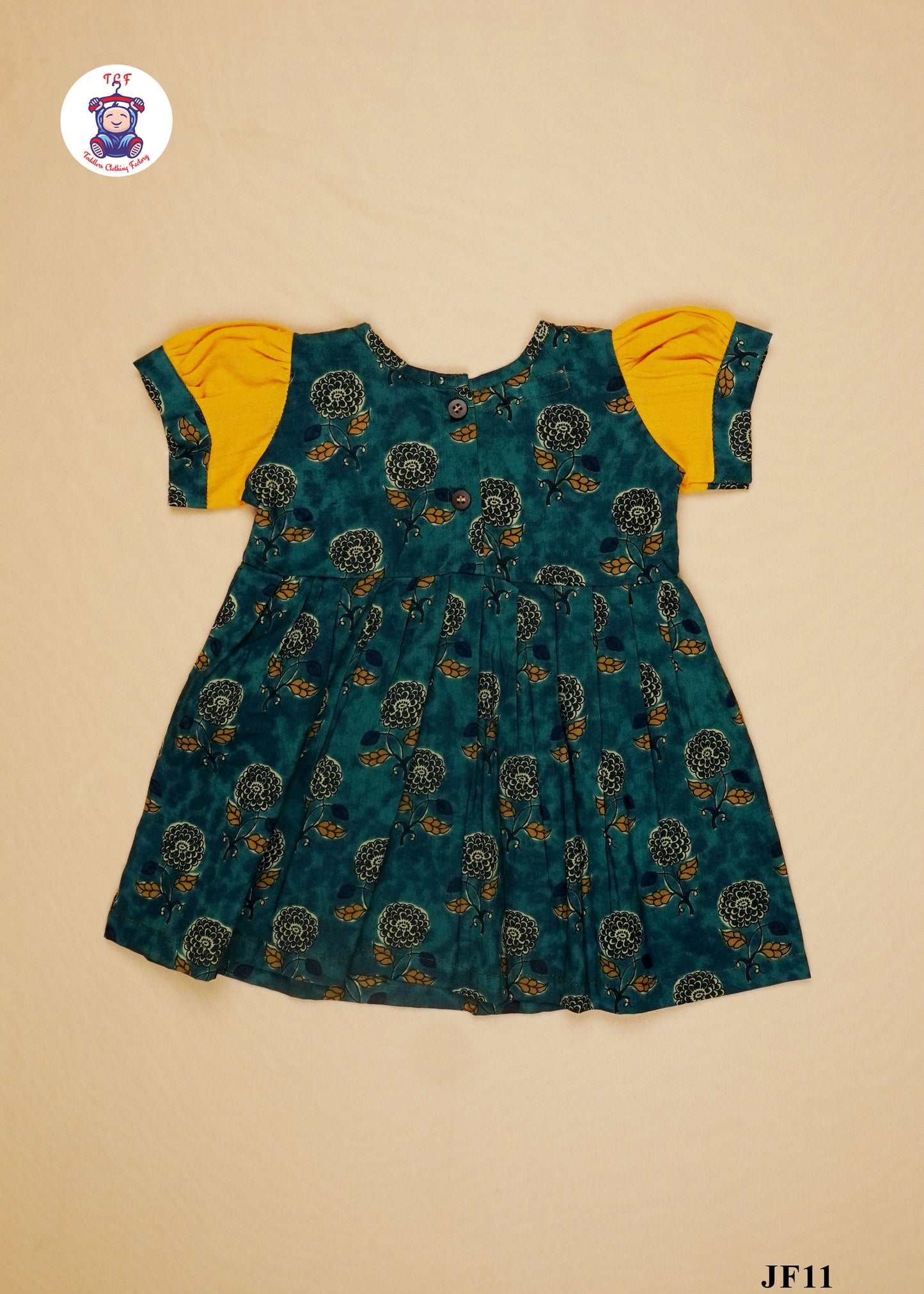 Green - Girls Readymade Pan Collor Jaipuri Frocks