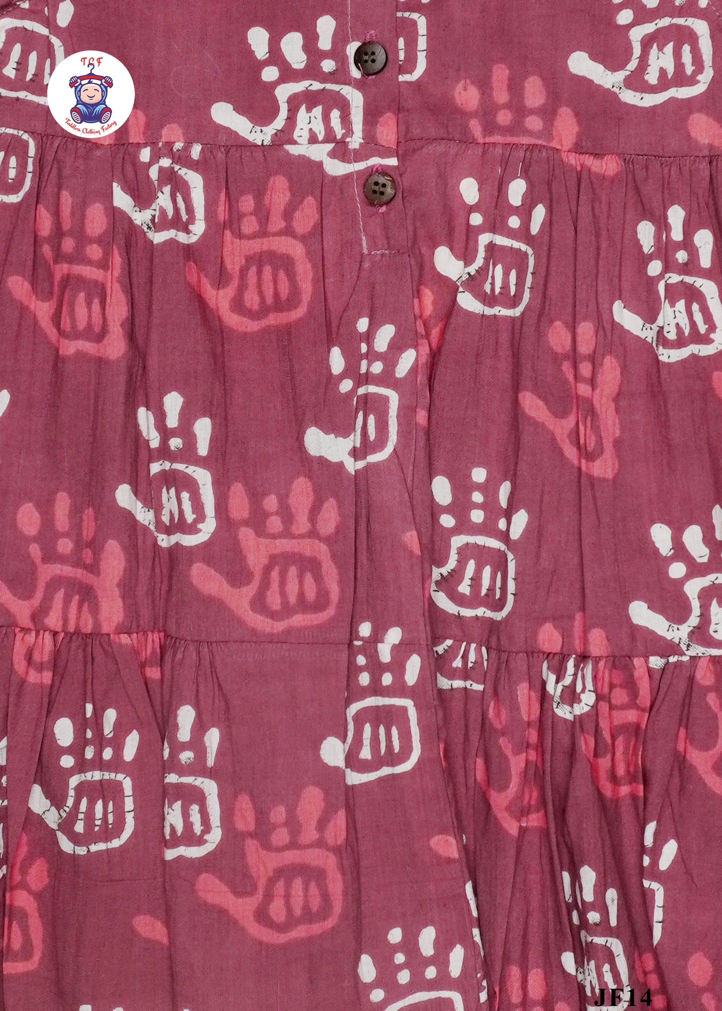 Light Pink - Girls Readymade Jaipuri Frocks