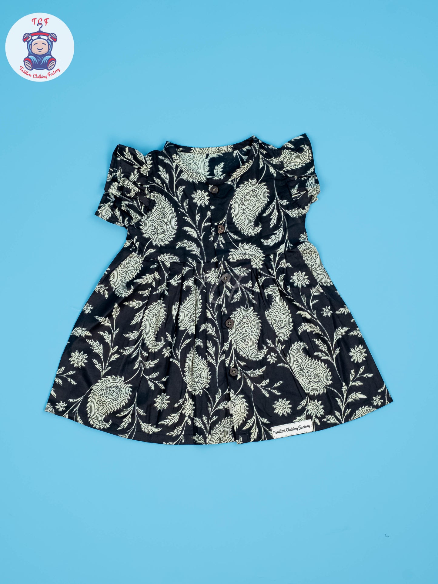 Black - Girls Readymade Jaipuri Cotton Frocks