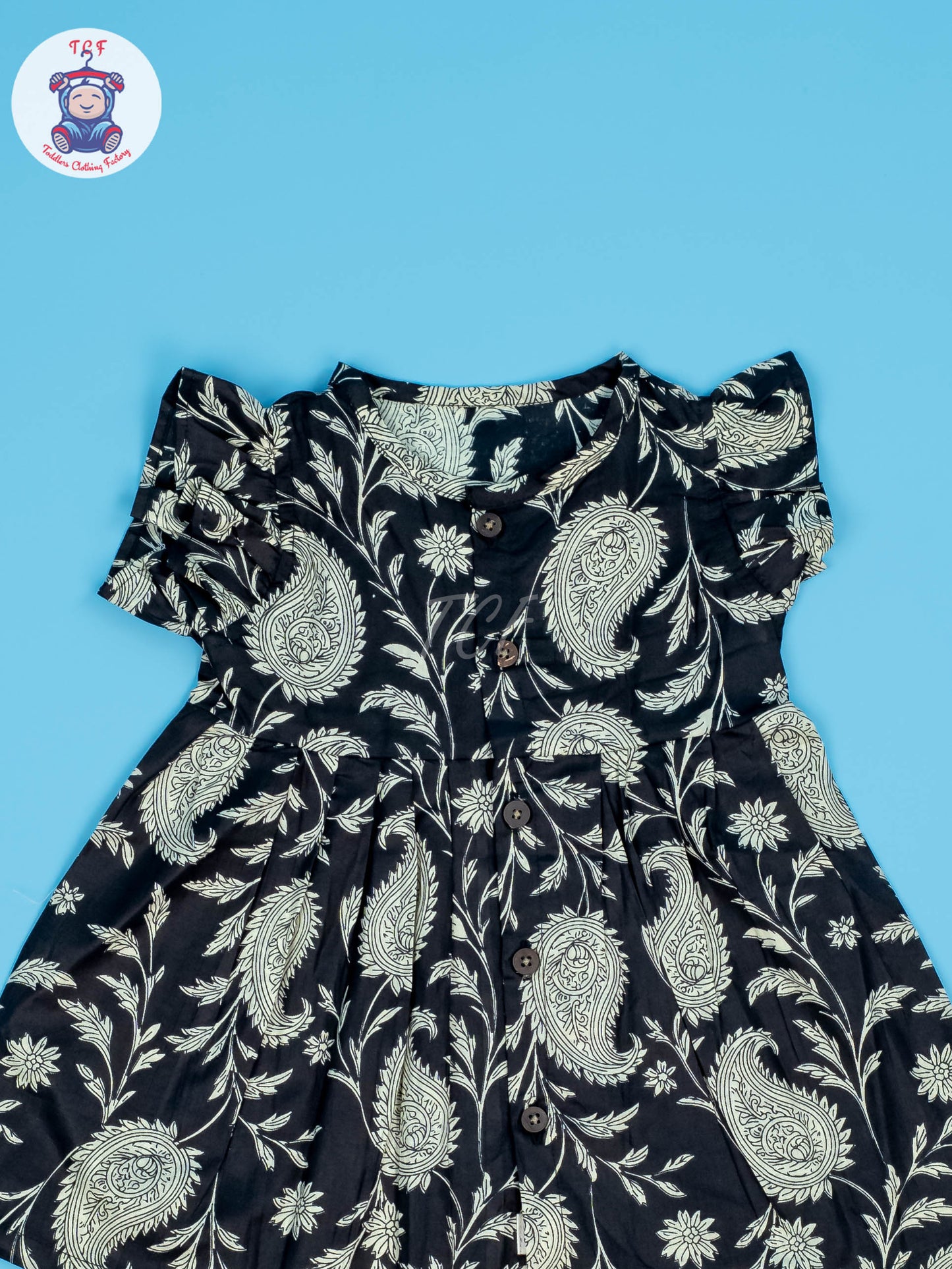 Black - Girls Readymade Jaipuri Cotton Frocks