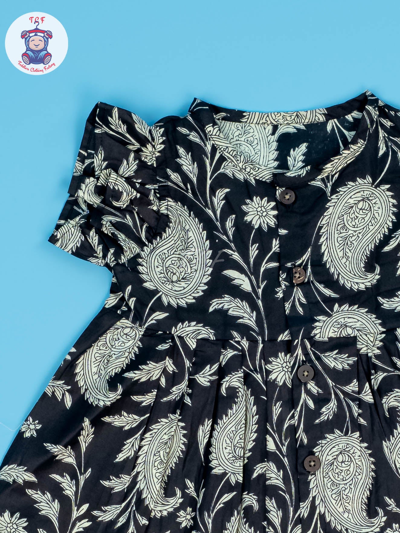 Black - Girls Readymade Jaipuri Cotton Frocks