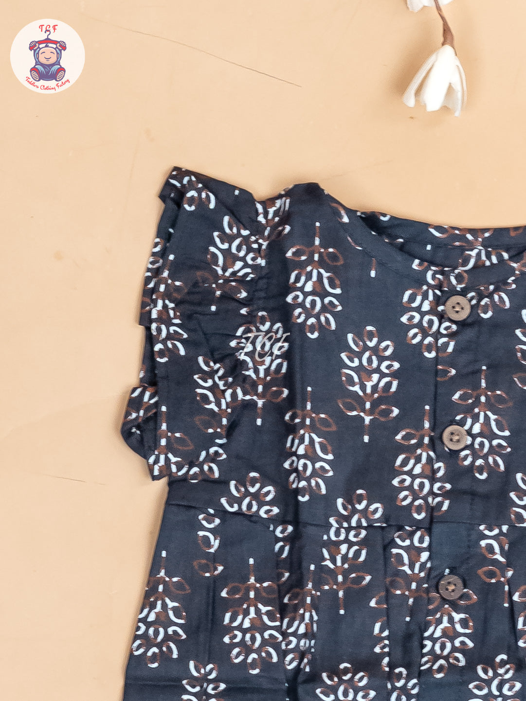 Black  Printed - Girls Readymade Jaipuri Cotton Frocks