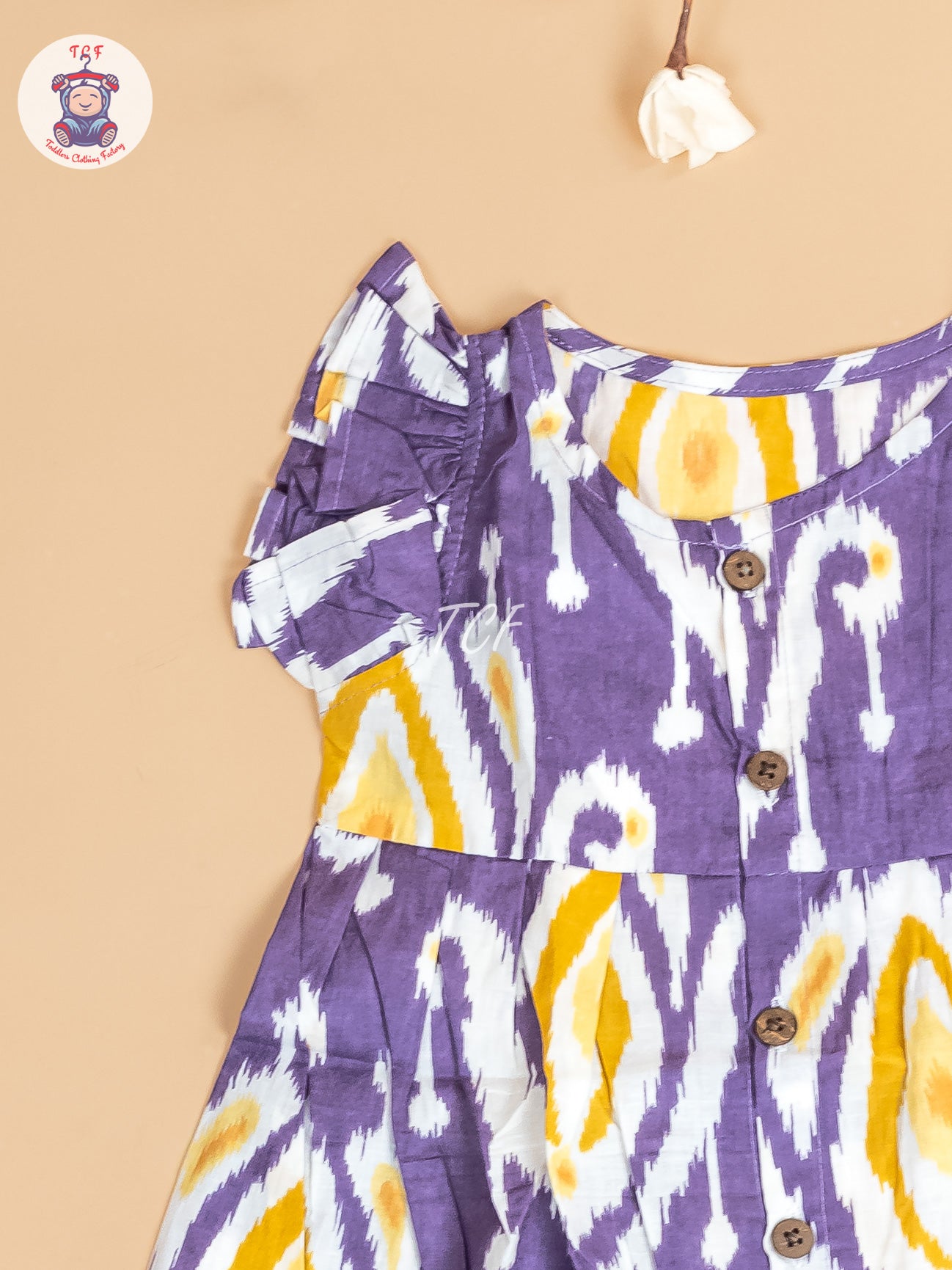 Violet  Printed - Girls Readymade Jaipuri Cotton Frocks
