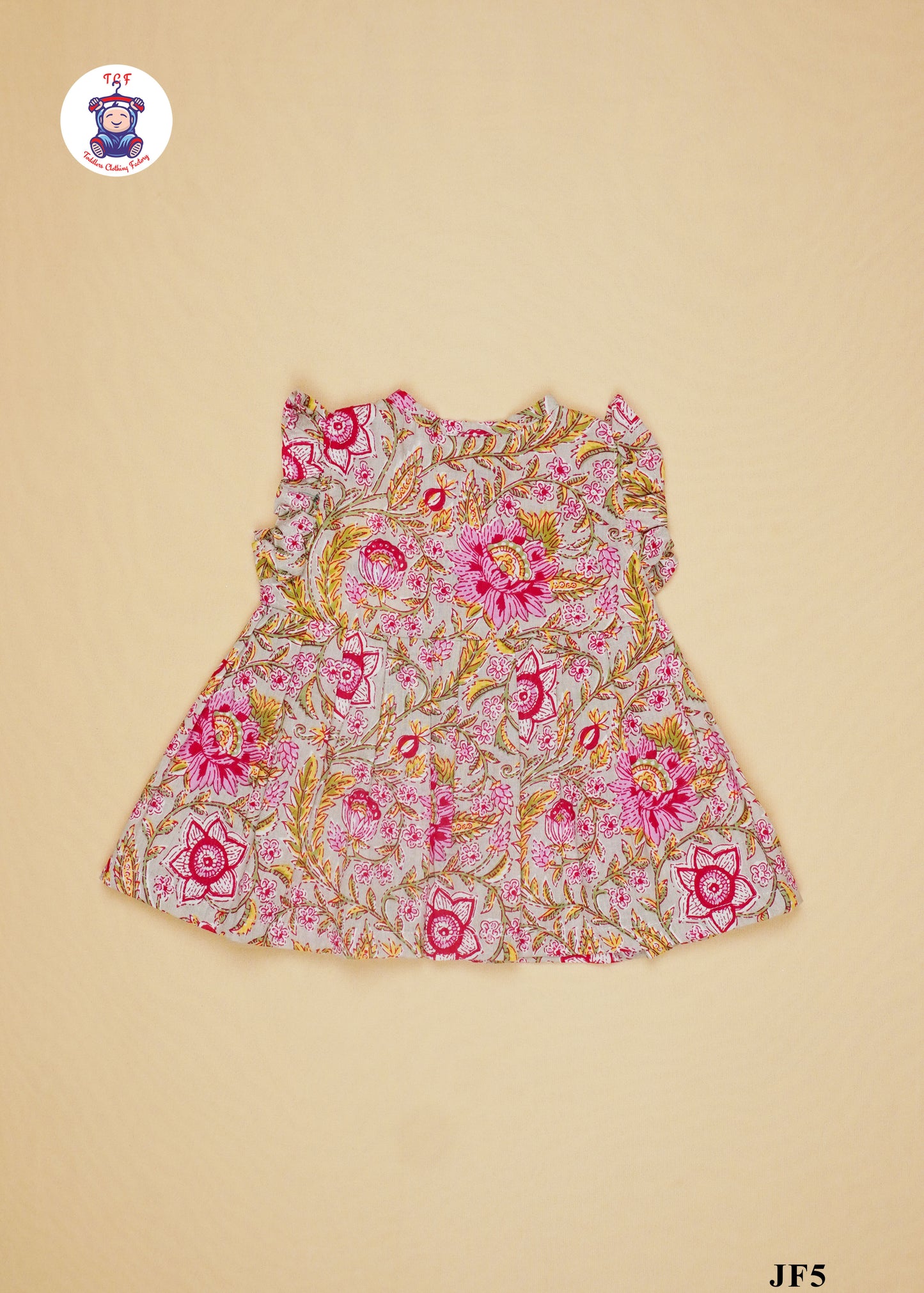 Grey - Girls Readymade Jaipuri Frocks