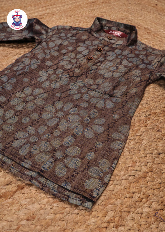 Grey & Beige - Boys Readymade Kurtas