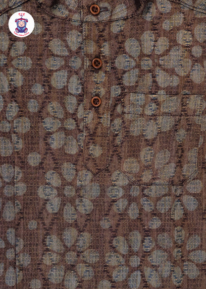 Grey & Beige - Boys Readymade Kurtas