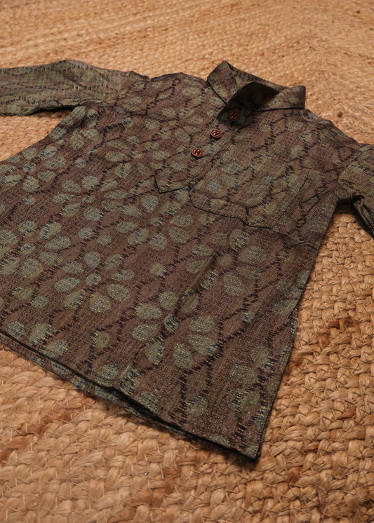 Dark Green - Boys Readymade Kurtas