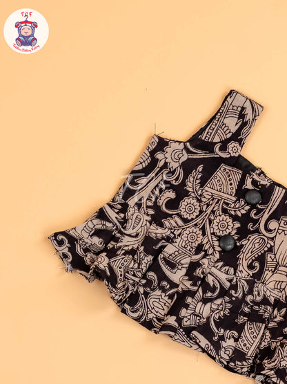 Black - Floral Printed Kalamkari Co-ords Sets