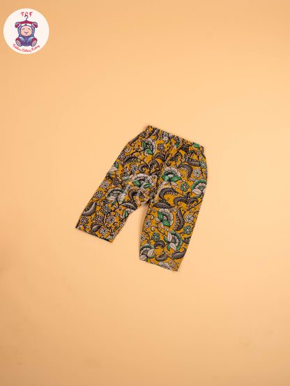 Mustard & Green - Floral Printed Kalamkari Co-ords Sets
