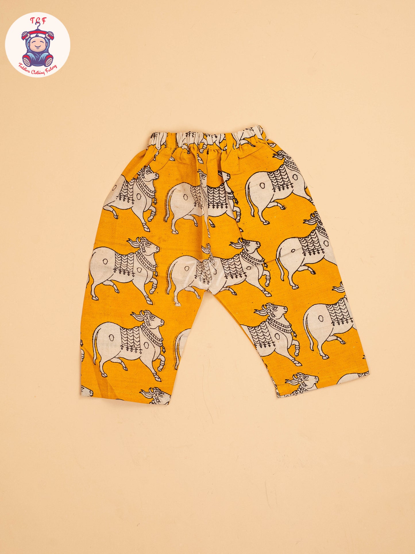 Mustard - Girls Readymade Printed Kalamakari Sets